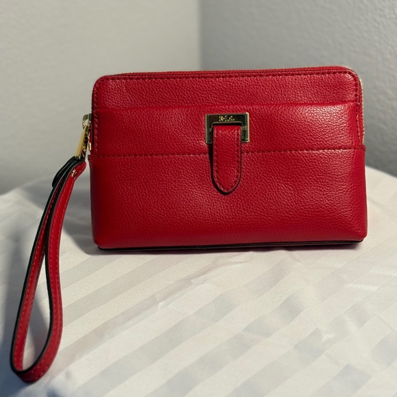 Ralph Lauren Handbags - Ralph Lauren Red Wristlet/Wallet